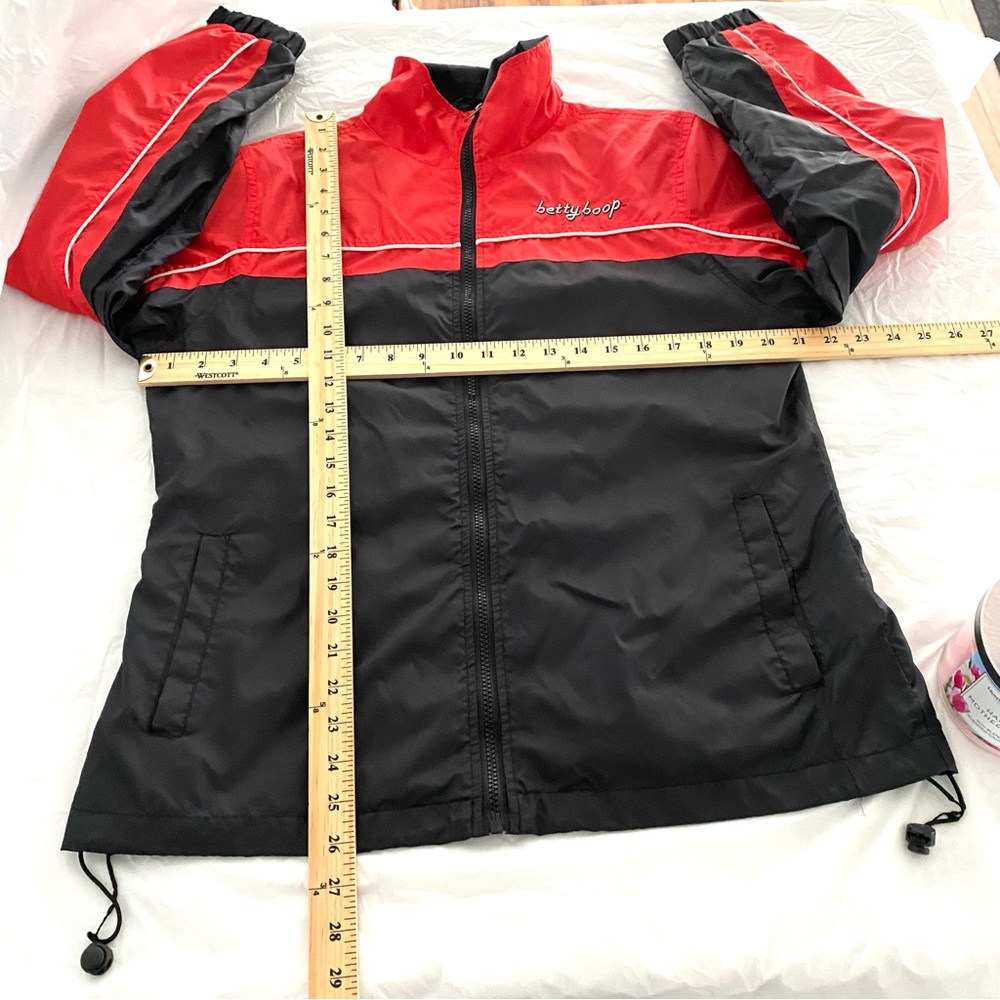 Betty Boop jacket Embroidered black and red Dreaming of Love SZ M NWOT - Picture 6 of 14